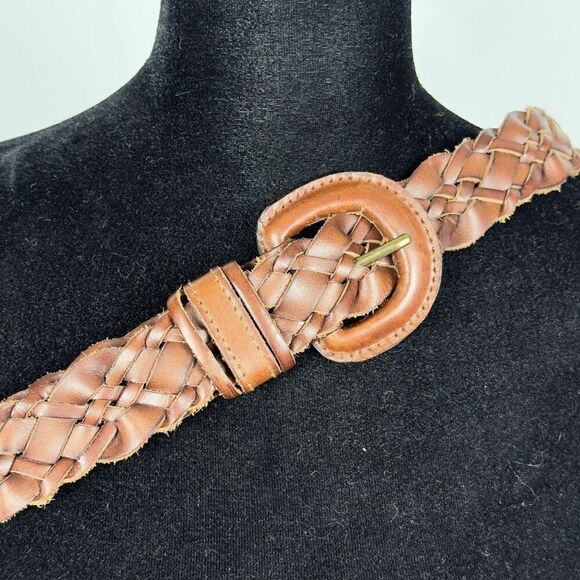 Vintage 100%‎ Leather Woven Belt - S/M main image 4